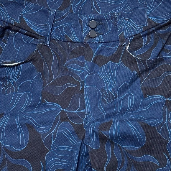 Tucker NYC Midnight Peony Stretch Organic Cotton Twill 5 Pocket Style Zipper Fly - Picture 7 of 15